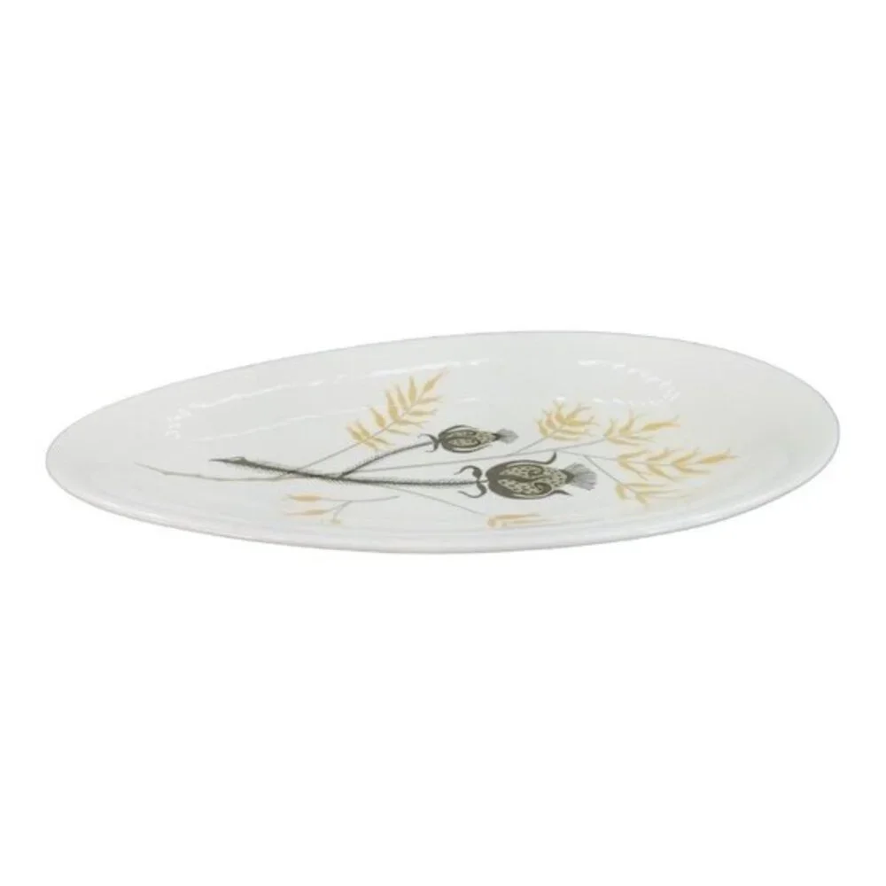1940s Fascination Highland Long Serving Dish Plate Quintessential MCM Signed VTG